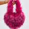 Women'S Heart Shaped Plush Shoulder Bag, Fashionable Solid Fluffy Shoulder Bag for Daily Used, Casual Trendy Versatile High-Quality Daily Commuting Bag, Valentine'S Day, Gift for Her