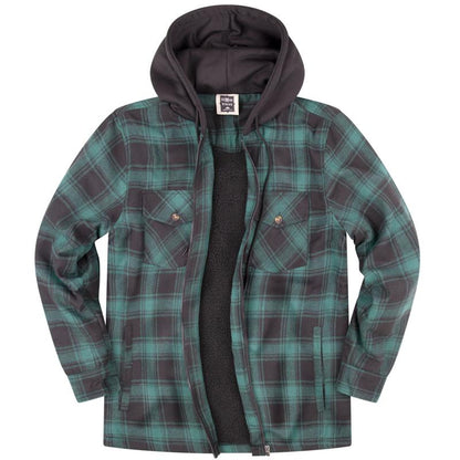 Mens Zip up Fleece Flannel Jacket Regular and Big Mens