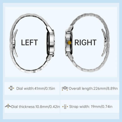 【US Stock】Skmei Mens Watches Large Face Watch for Men Casual Stainless Steel Diamond Analog Quartz Waterproof Date Dress Men'S Wrist Watch,Diamond Mirror Surface,Thanksgiving, Valentine'S Day, Birthday Gifts, Etc