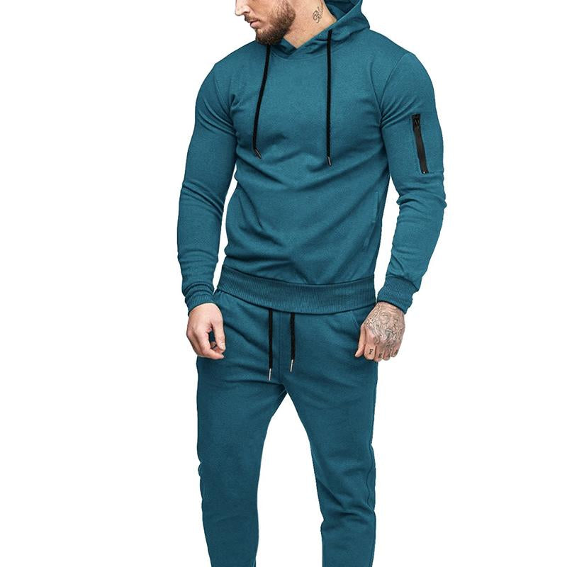 COOFANDY Men'S Tracksuit Hoodie Set Hooded Athletic Sweatsuits Menswear Cotton Elastic