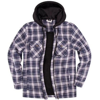 Mens Zip up Fleece Flannel Jacket Regular and Big Mens