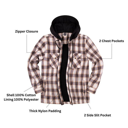 Mens Zip up Fleece Flannel Jacket Regular and Big Mens