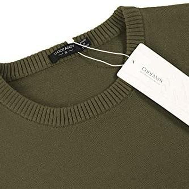 COOFANDY B Men'S Knitwear Crewneck Sweater Slim Fit Lightweight Sweatshirts Knitted Pullover for Casual or Dressy Wear Gift Ideas (Only the Crew Neck Sweater Is for Sale)