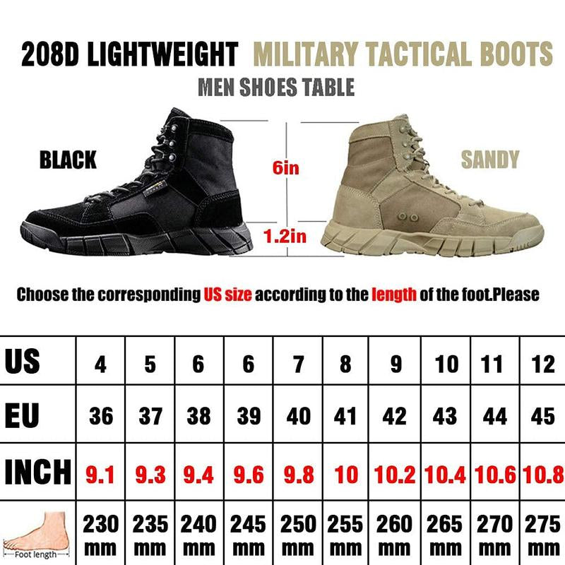 Men'S Lightweight Tactical Boots for Hiking Work Boots