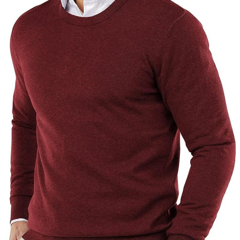 COOFANDY B Men'S Knitwear Crewneck Sweater Slim Fit Lightweight Sweatshirts Knitted Pullover for Casual or Dressy Wear Gift Ideas (Only the Crew Neck Sweater Is for Sale)