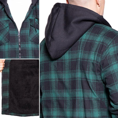 Mens Zip up Fleece Flannel Jacket Regular and Big Mens